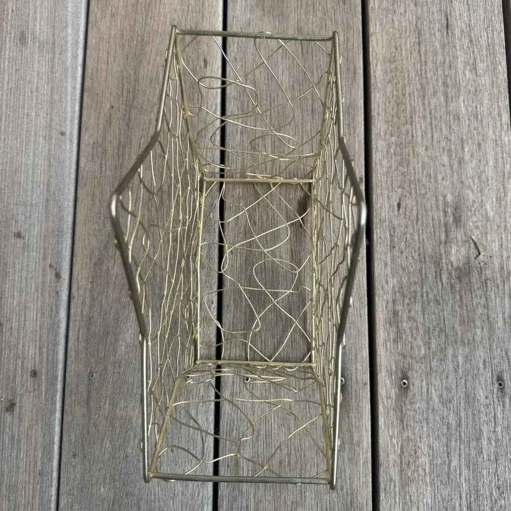 Gold Star Wire Whimsy Caged Basket Whimsygoth Celestial Decor